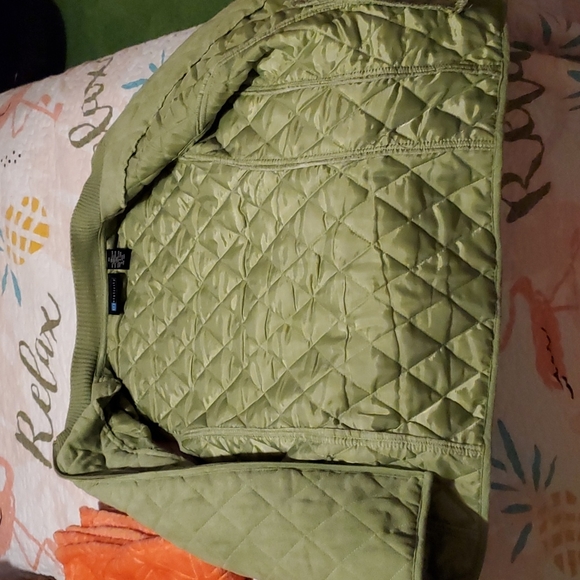 Relativity PM neon green zip up vest. - Picture 4 of 5